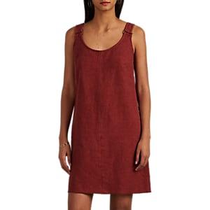 Leo & Sage Women's Linen-cotton Tank Dress - Red