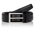 Prada Men's Vitello Lux Leather Belt-black