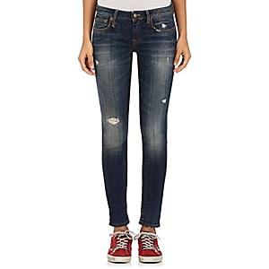 R13 Women's Kate Skinny Distressed Jeans-md. Blue