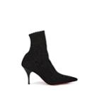 Christian Louboutin Women's Sandrine Tricot & Lurex Ankle Boots - Version Black