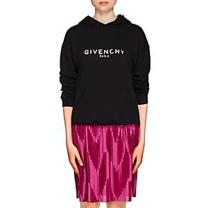 Givenchy Women's Logo Cotton Oversized Hoodie - Black