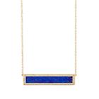 Jennifer Meyer Women's Lapis Lazuli Bar Pendant Necklace