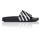 Off-white C/o Virgil Abloh Men's Spray-striped Rubber Slide Sandals - Black