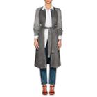 Giorgio Armani Women's Long Belted Coat-gray