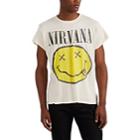 Madeworn Men's Nirvana Distressed Cotton T-shirt - White
