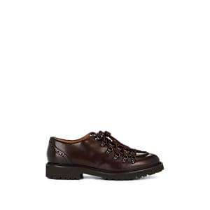 Doucal's Men's Leather Hiking Oxfords - Dk. Brown