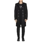Balmain Men's Wool-cashmere Double-breasted Military Coat-black