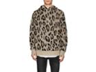 R13 Men's Leopard-pattern Cashmere Hoodie