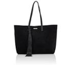 Saint Laurent Women's East-west Suede Shopper Tote Bag-black