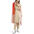 Sacai Women's Colorblocked Patchwork Trench Coat - Beige, Pink