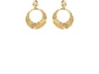 Goossens Paris Women's Pounded Circle Drop Earrings