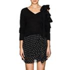 Valentino Women's Wool-cashmere Tieneck Sweater-black