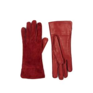 Barneys New York Women's Suede & Leather Gloves - Wine