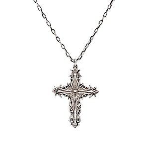 Emanuele Bicocchi Men's Cross Necklace-silver