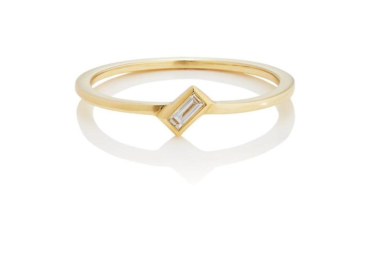 Ileana Makri Women's Baguette White Diamond Ring