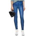 Rag & Bone Women's Leather High-rise Skinny Jeans-royal Blue
