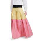 Plan C Women's Cotton-blend High-waist Long Full Skirt - Pink