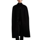 Valentino Men's Wool-cashmere Melton Oversized Cape - Black