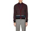 Prada Men's Intarsia-chevron Wool-cashmere Sweater