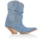 R13 Women's Slouchy Denim Cowboy Boots-blue