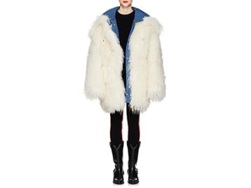 Calvin Klein 205w39nyc Women's Reversible Shearling Oversized Coat