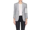 Thom Browne Women's Stripe-sleeve Boucl Two-button Jacket