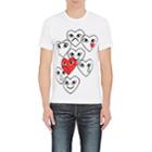 Comme Des Garons Play Men's Heart Cotton Jersey T-shirt - White