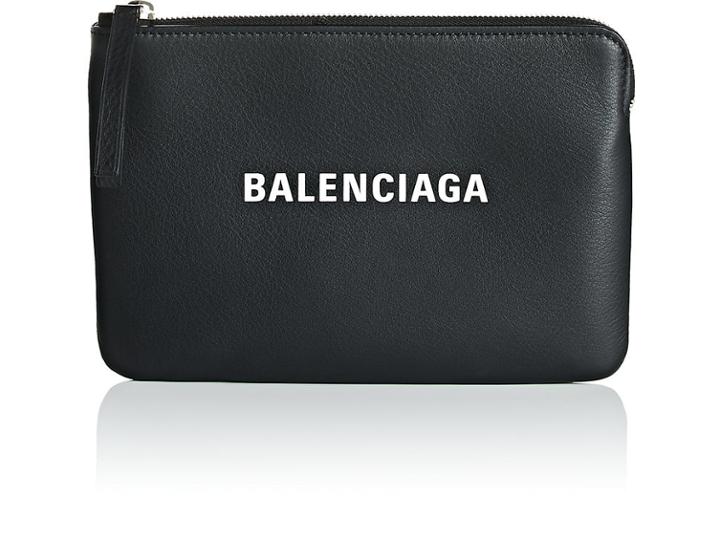 Balenciaga Women's Everyday Logo Leather Pouch