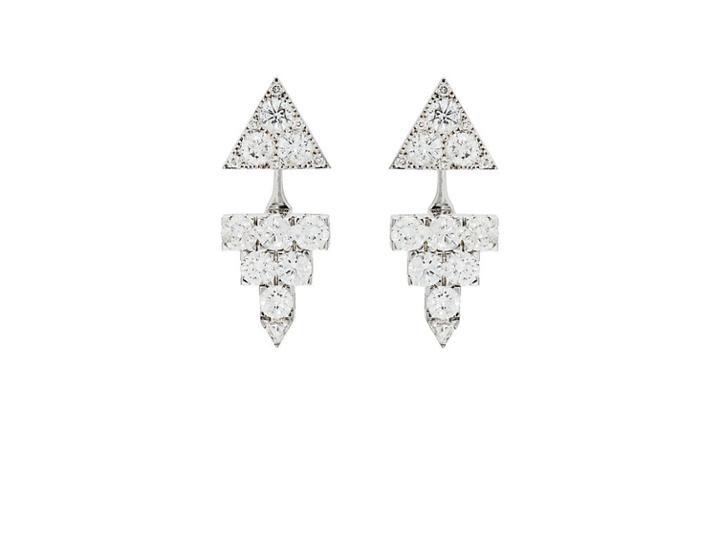 Ileana Makri Women's Diamond Pyramid Earrings