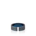 Dauphin Women's Black Diamond Ring-blue