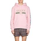 Gucci Men's Dragon-embroidered Cotton French Terry Hoodie - Pink