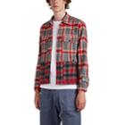Reese Cooper Men's Mixed-plaid Cotton Flannel Shirt - Red