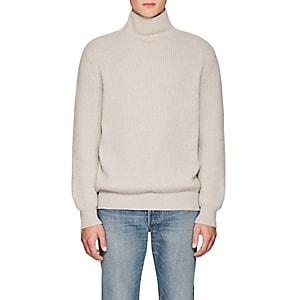 The Row Men's Jackson Rib-knit Cashmere Sweater-gray