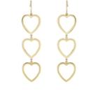 Jennifer Meyer Women's Open Heart Triple-drop Earrings-gold