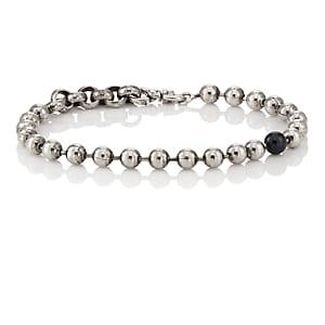 Title Of Work Men's Ball Chain Bracelet - Silver