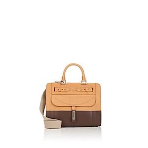 Fontana Milano 1915 Women's A Lady Small Leather Satchel-natural, Brown