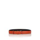 Altuzarra Women's Crocodile-stamped Leather Belt-red, Orange