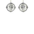 Stephanie Windsor Antiques Women's Cushion-shaped Crystal Drop Earrings-silver