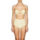 Lisa Marie Fernandez Women's Poppy Seersucker High-waist Bikini-yellow