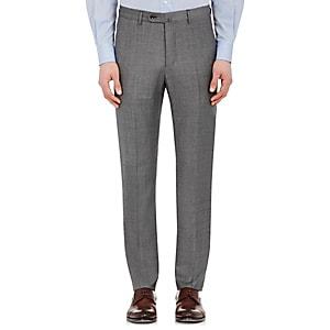 Incotex Men's B-body Classic-fit Wool Trousers - Gray