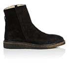 Barneys New York Men's Crepe-sole Oiled Suede Boots-black