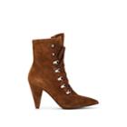 Gianvito Rossi Women's Waterloo Suede Ankle Boots - Med. Brown