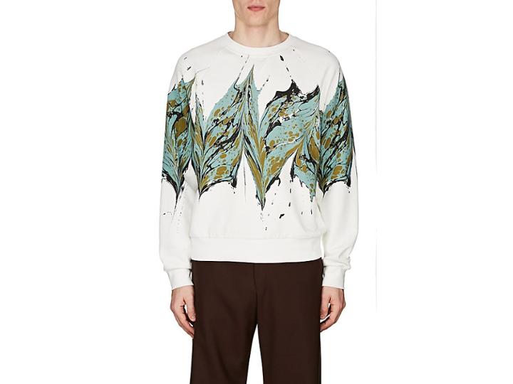 Dries Van Noten Men's Splash-print Cotton Terry Sweatshirt