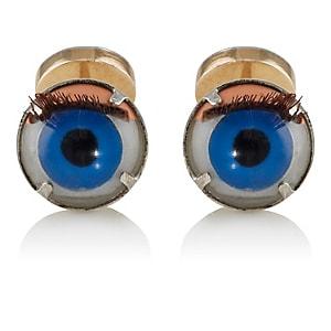 Samuel Gassmann Paris Men's Antique Doll Eye Cufflinks-blue
