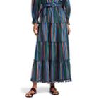 Zimmermann Women's Allia Striped Cotton Belted Maxi Skirt