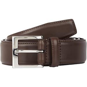 Barneys New York Men's Leather Belt-dk. Brown