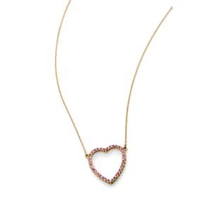 Jennifer Meyer Women's Pink Sapphire Large Open Heart Necklace - Pink
