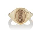 Retrouvai Women's Baby Fantasy Signet Ring-gold