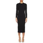 The Row Women's Maidina Compact Knit Fitted Dress-black
