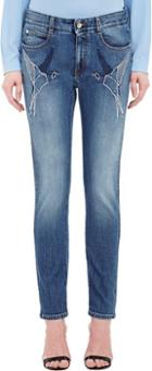 Stella Mccartney Swallow-embroidered Jeans-blue